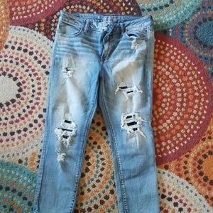 American eagle high rise skinny crop jeans